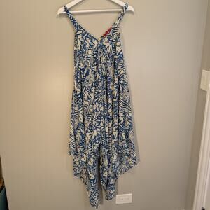 AKIRA Chicago Jumpsuit Coverup Beach Pool Lounge Travel Bold Print - Size S